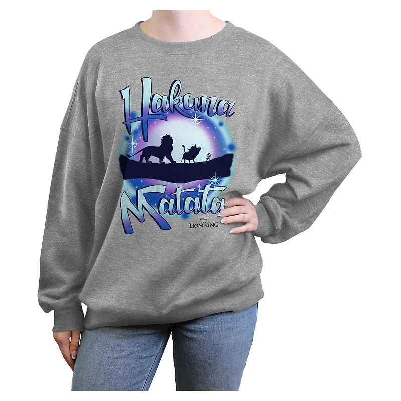 Disney The Lion King Hakuna Matata Galaxy Vibes Womens Oversized Sweatshirt
