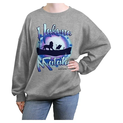 Disney The Lion King Hakuna Matata Galaxy Vibes Womens Oversized Sweatshirt