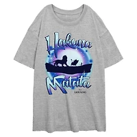 Disney The Lion King Hakuna Matata Galaxy Vibes Womens Oversized T-Shirt
