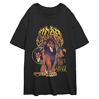 Disney The Lion King Scar 100 Percent Savage Womens Oversized T-Shirt