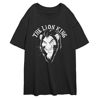 Disney The Lion King Scar Stare Womens Oversized T-Shirt