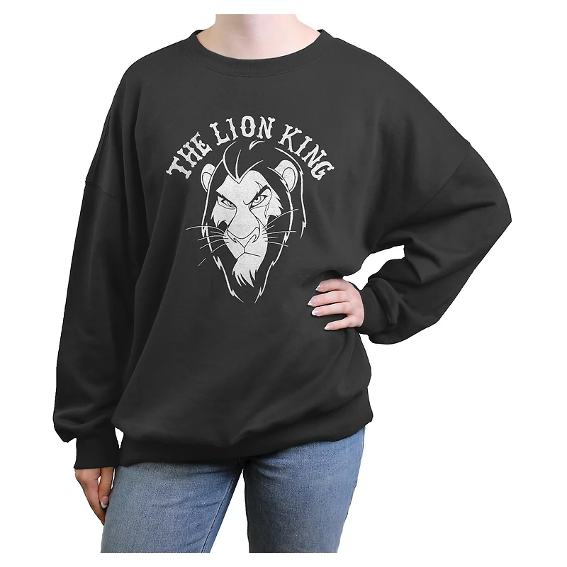 Disney The Lion King Scar Stare Womens Oversized Sweatshirt