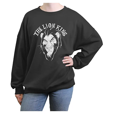 Disney The Lion King Scar Stare Womens Oversized Sweatshirt