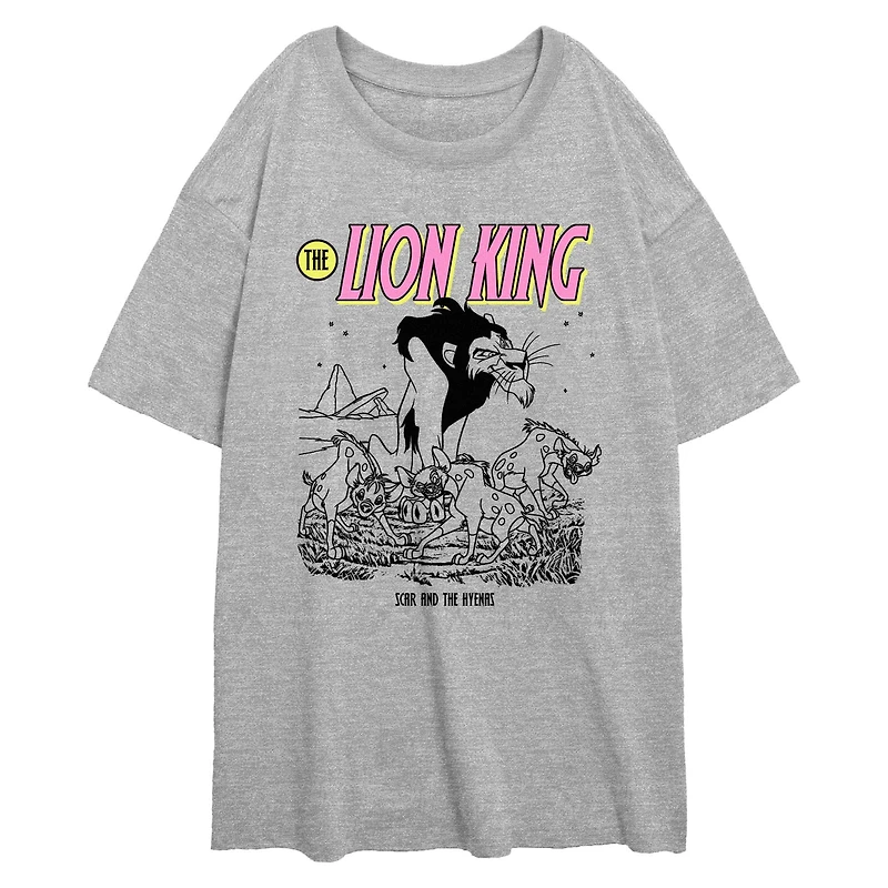 Disney The Lion King Scar And Hyenas Womens Oversized T-Shirt