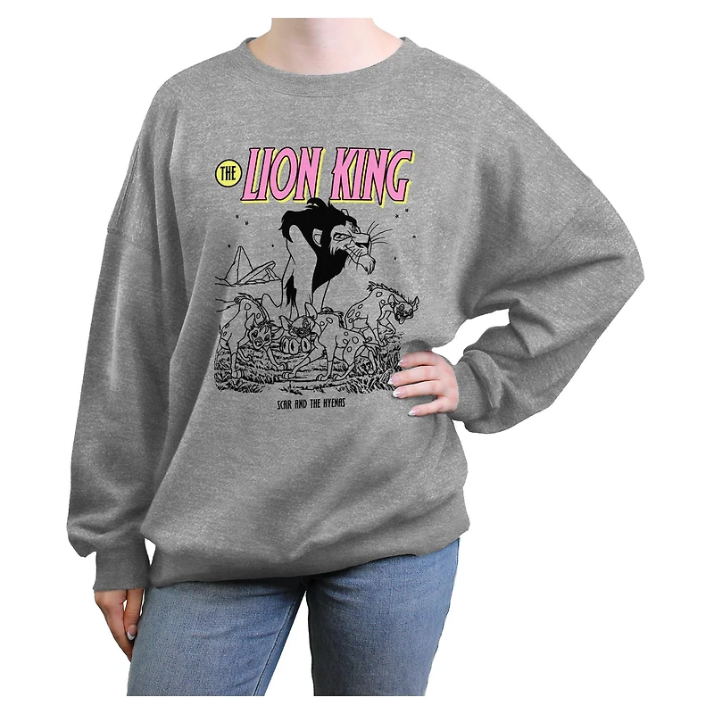 Disney The Lion King Scar And Hyenas Womens Oversized Sweatshirt