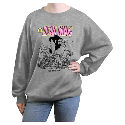Disney The Lion King Scar And Hyenas Womens Oversized Sweatshirt