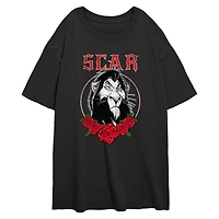 Disney The Lion King Scar Rose Womens Oversized T-Shirt