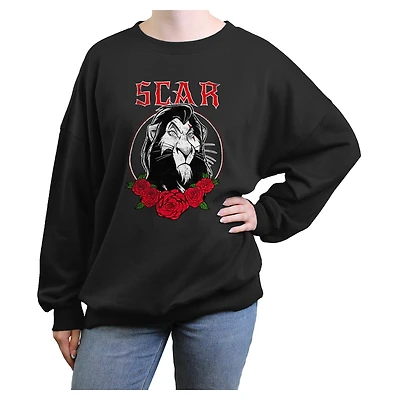 Disney The Lion King Scar Rose Womens Oversized Sweatshirt