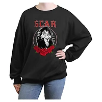 Disney The Lion King Scar Rose Womens Oversized Sweatshirt
