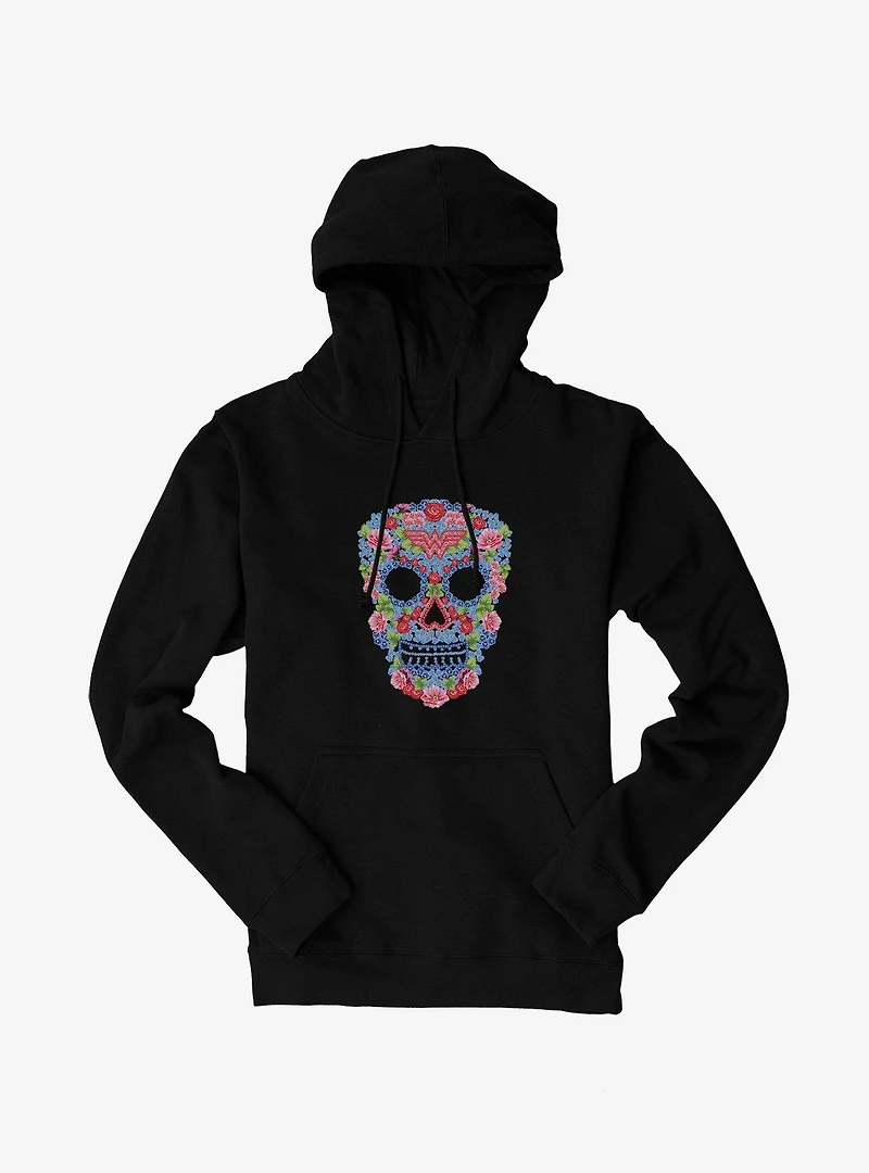 DC Comics Wonder Woman Flower Skull Hoodie