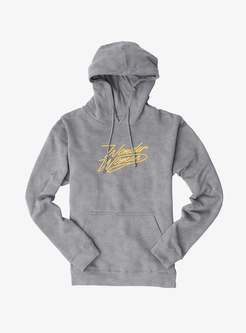 DC Comics Wonder Woman 1984 Neon Throwback Titile Hoodie