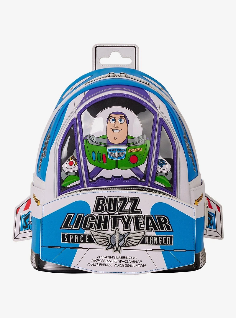 Loungefly Disney Pixar Toy Story 30th Anniversary Buzz Lightyear Box Figural Glow-in-the-Dark Mini Backpack