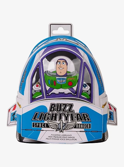 Loungefly Disney Pixar Toy Story 30th Anniversary Buzz Lightyear Box Figural Glow-in-the-Dark Mini Backpack