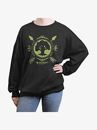 Magic: The Gathering Forest Mana Womens Oversized Sweatshirt