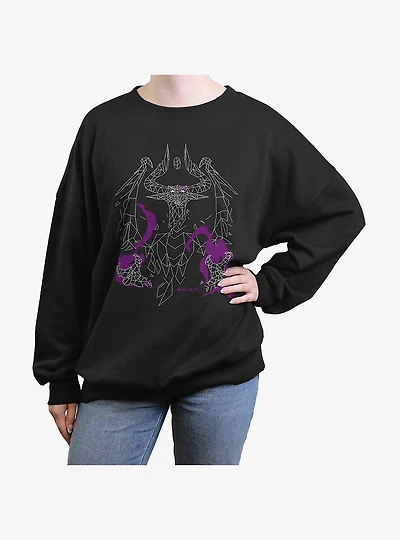 Magic: The Gathering Nicol Bolas Polygon Womens Oversized Sweatshirt