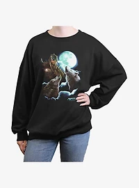Magic: The Gathering Garruk Full Moon Womens Oversized Sweatshirt
