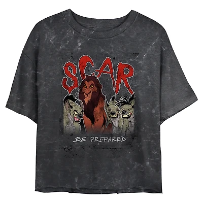 Disney The Lion King Scar Be Prepared Mineral Wash Womens Crop T-Shirt