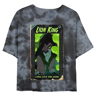 Disney The Lion King Long Live VHS Tie Dye Crop Womens T-Shirt
