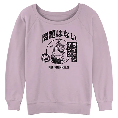 Disney The Lion King Hakuna Matata Kanji Womens Slouchy Sweatshirt