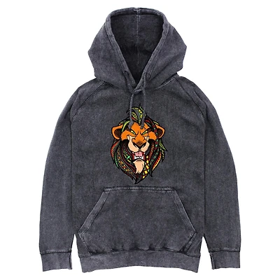 Disney The Lion King Scar Pattern Face Mineral Wash Hoodie