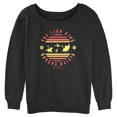 Disney The Lion King Hakuna Matata Sunset Womens Slouchy Sweatshirt