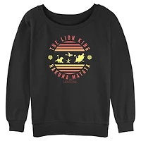 Disney The Lion King Hakuna Matata Sunset Womens Slouchy Sweatshirt