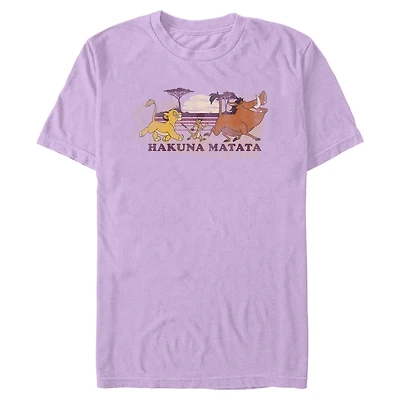 Disney The Lion King Hakuna Matata Walk Along Sunset Garment Dye T-Shirt