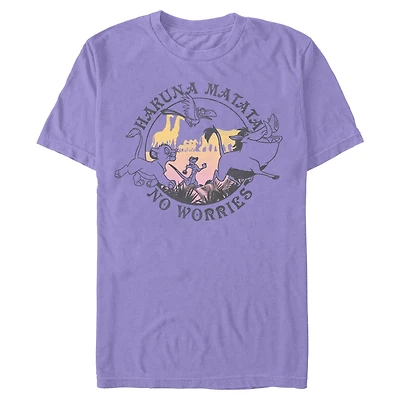 Disney The Lion King Hakuna Matata No Worries Circle Garment Dye T-Shirt