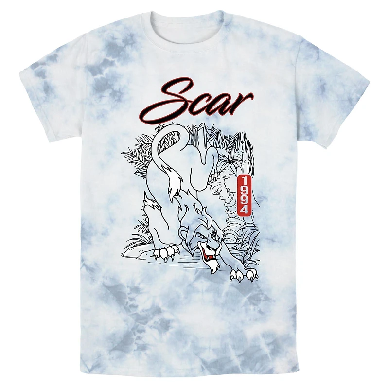 Disney The Lion King Scar 1994 Retro Tie-Dye T-Shirt