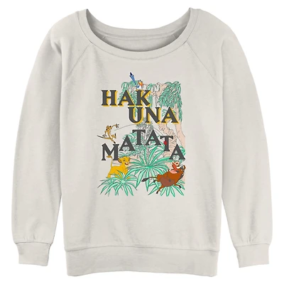 Disney The Lion King Hakuna Matata Vibes Womens Slouchy Sweatshirt