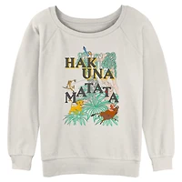 Disney The Lion King Hakuna Matata Vibes Womens Slouchy Sweatshirt