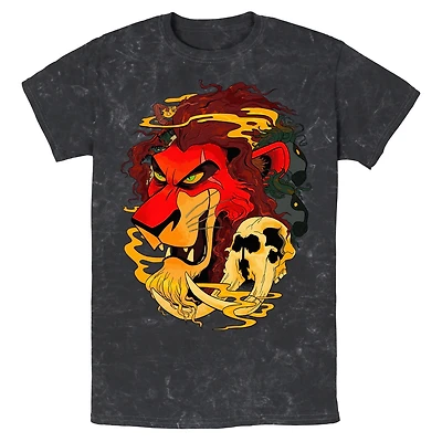 Disney The Lion King Scar Smoke Waves Mineral Wash T-Shirt