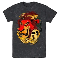 Disney The Lion King Scar Smoke Waves Mineral Wash T-Shirt