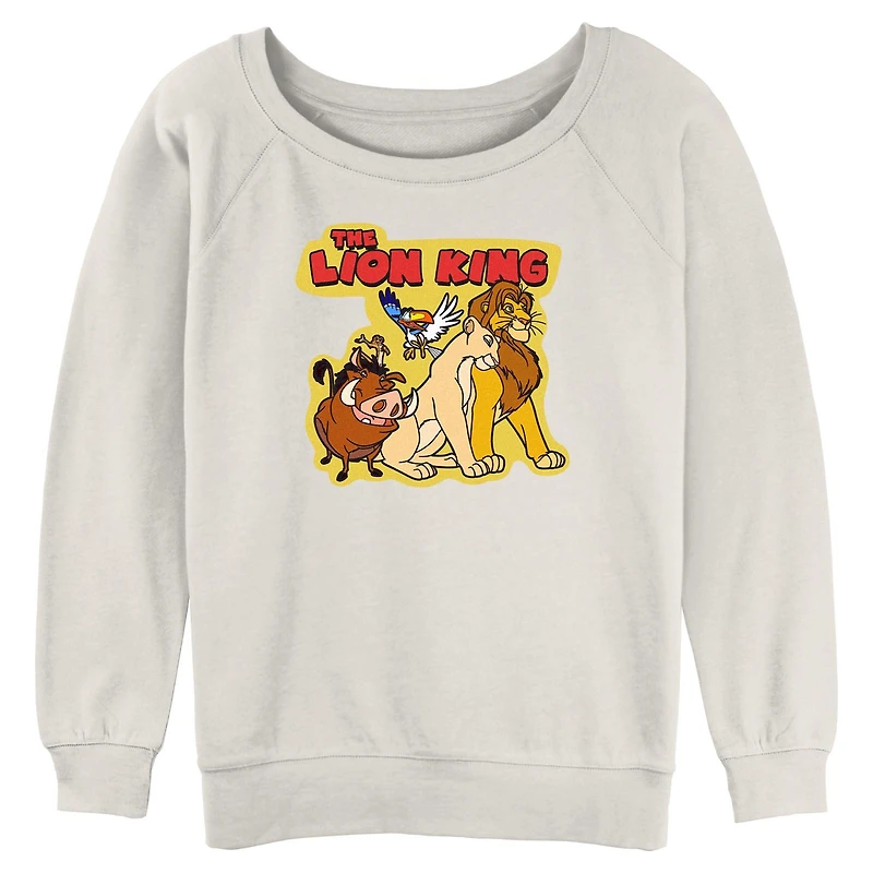 Disney The Lion King Group Cut Out Womens Slouchy Sweatshirt