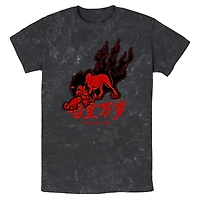Disney The Lion King Red Flames Scar Mineral Wash T-Shirt