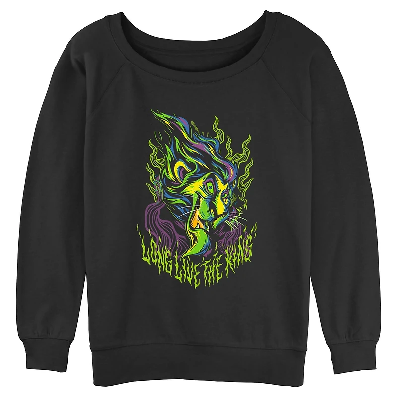 Disney The Lion King Long Live Scar Metal Womens Slouchy Sweatshirt