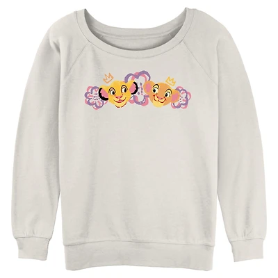 Disney The Lion King Simba And Nala Pals Womens Slouchy Sweatshirt