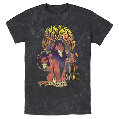 Disney The Lion King Scar 100 Percent Savage Mineral Wash T-Shirt