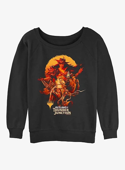 Magic: The Gathering Outlaws Of Thunder Junction Poster Womens Slouchy Sweatshirt