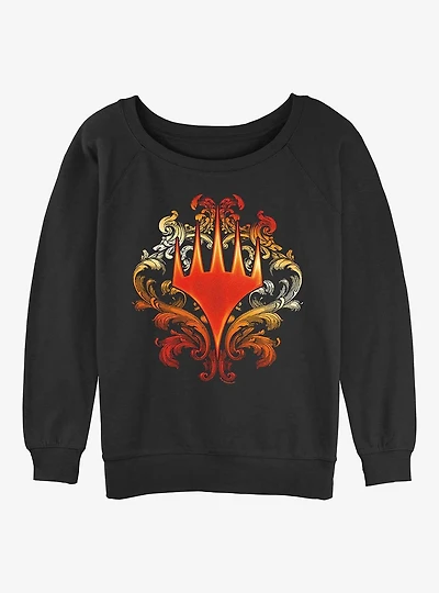 Magic: The Gathering Decorative Planeswalker Symbol Womens Slouchy Sweatshirt