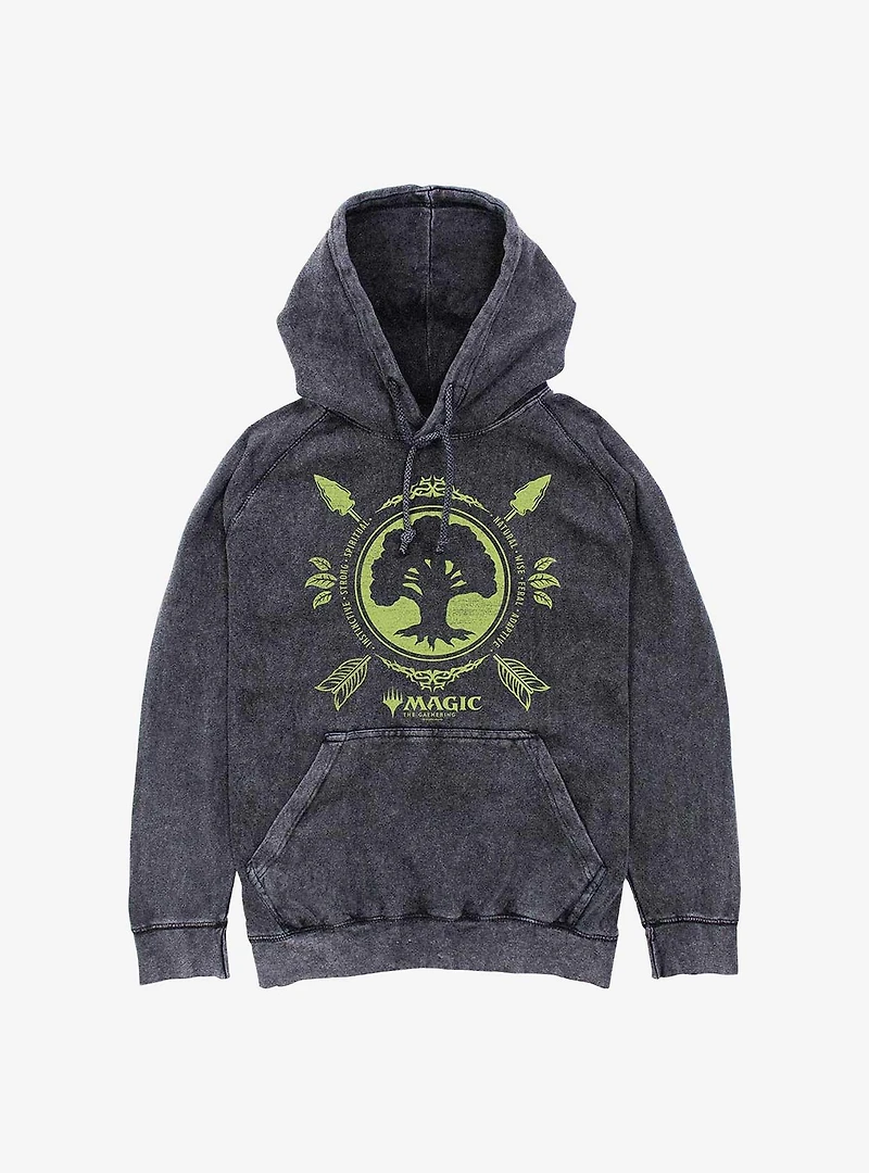 Magic: The Gathering Forest Mana Mineral Wash Hoodie