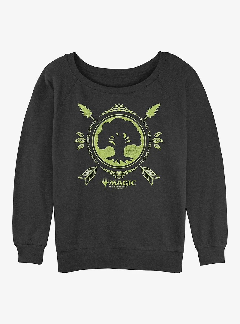 Magic: The Gathering Forest Mana Womens Slouchy Sweatshirt