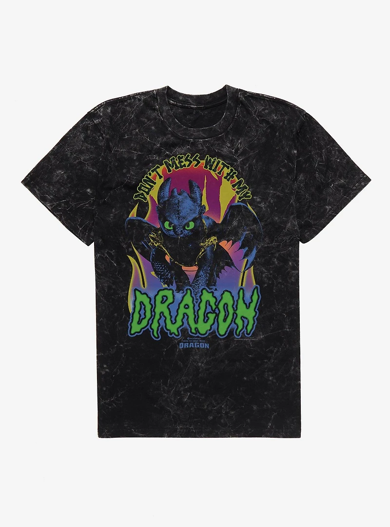 HTTYD Don't Mess With My Dragon Mineral Wash T-Shirt