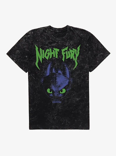 HTTYD Night Fury Mineral Wash T-Shirt