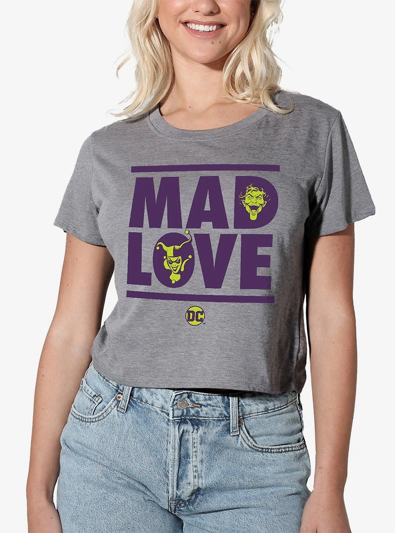 DC Comics Joker Harley Quinn Mad Love Women's Crop Top T-Shirt