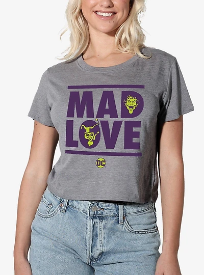 DC Comics Joker Harley Quinn Mad Love Women's Crop Top T-Shirt