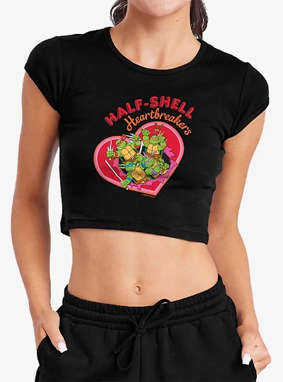 Teenage Mutant Ninja Turtles Half-Shell Heartbreakers Cap Sleeve Baby Rib Women's Crop Top