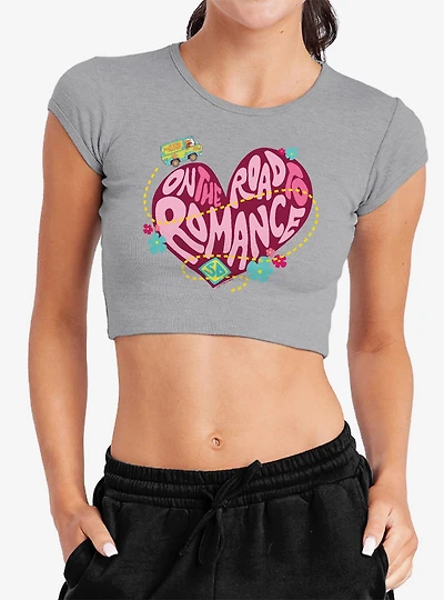 Scooby-Doo! Road To Romance Cap Sleeve Baby Rib Women's Crop Top