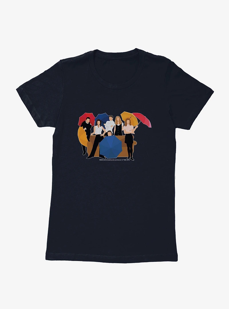 Friends Character Silhouettes Womens T-Shirt