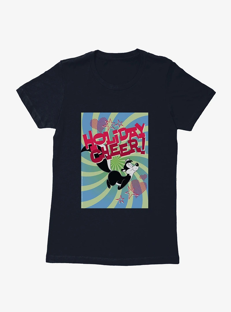 Looney Tunes Pepe Le Pew Holiday Cheer Womens T-Shirt